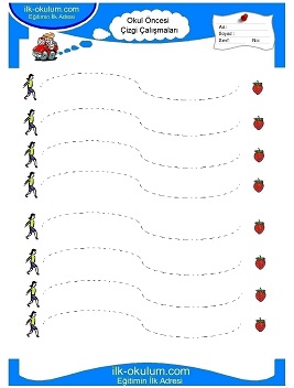 Çocuklar İçin Çizgi Çalışma Sayfaları 